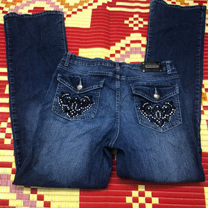 True Lux Boot Cut leg dark wash jeans Size W31/L33